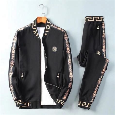 versace men black leather jackets on sale in new york|versace tracksuit men's.